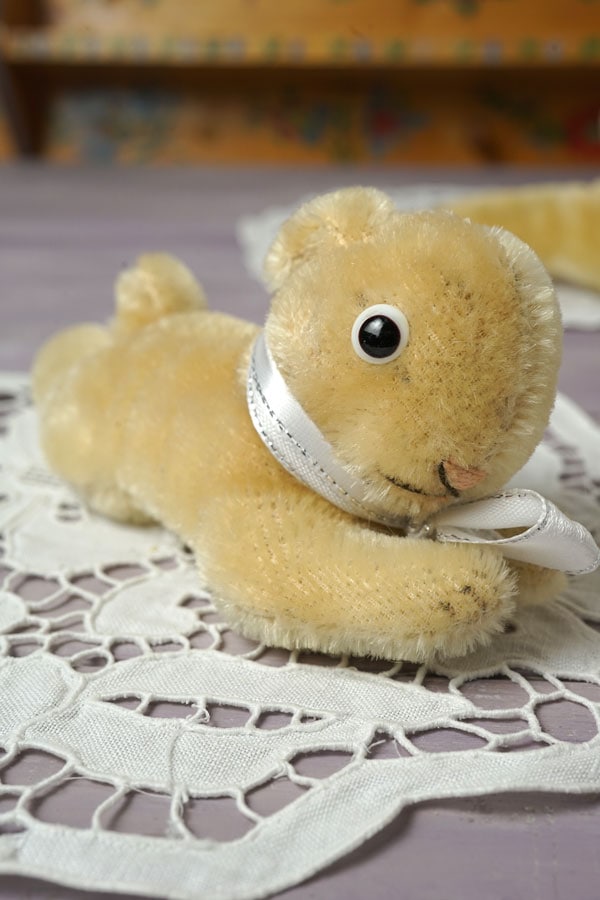 ヴィンテージ シュタイフ　Lying Rabbit うさぎ　ぬいぐるみ ヴィンテージ】シュタイフ Lying Rabbit (Liegender Hase) くつろぎ