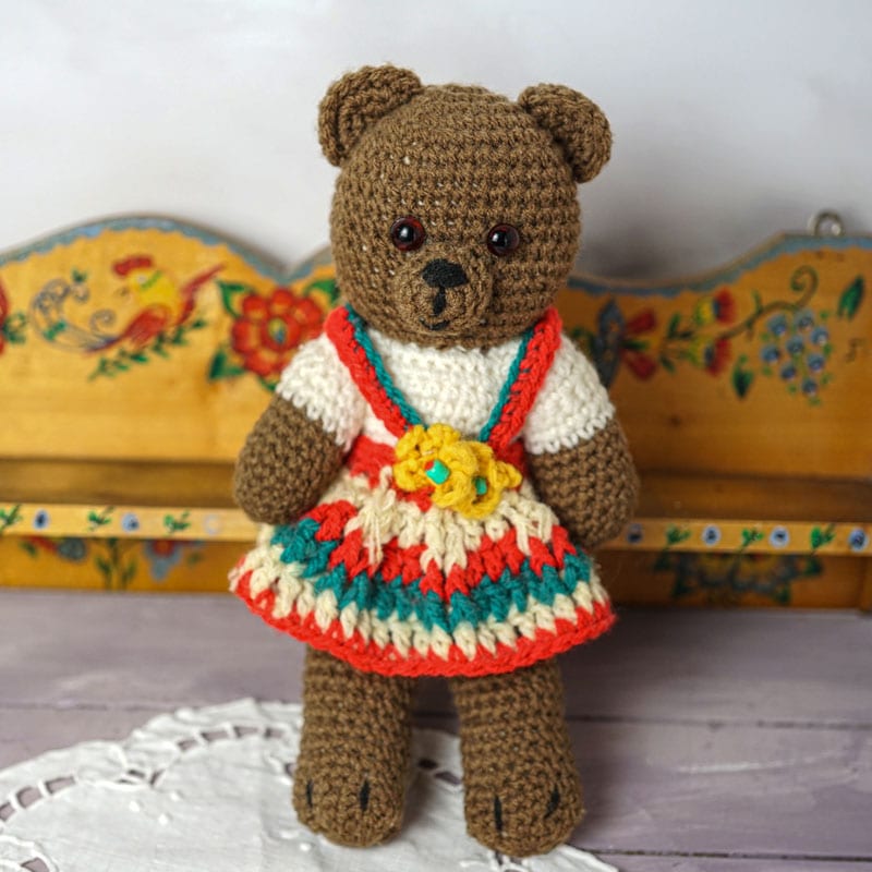 ヴィンテージ】1960－70年代 イギリスの編みぐるみのクマちゃん 24cm
