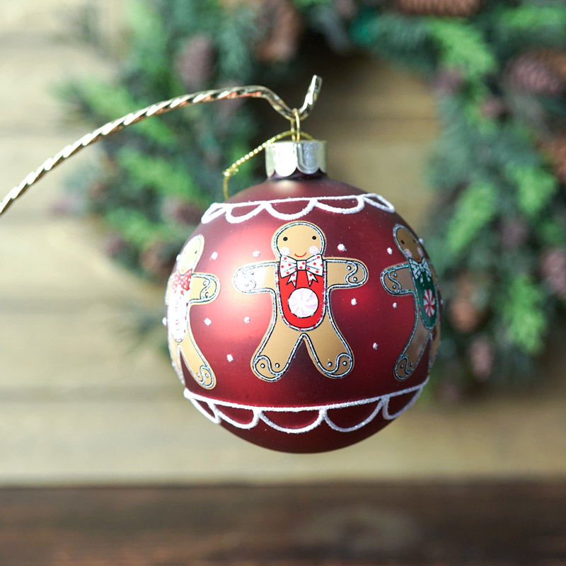 Liberty LondonジンジャーブレッドマンクリスマスオーナメントW8cm gx