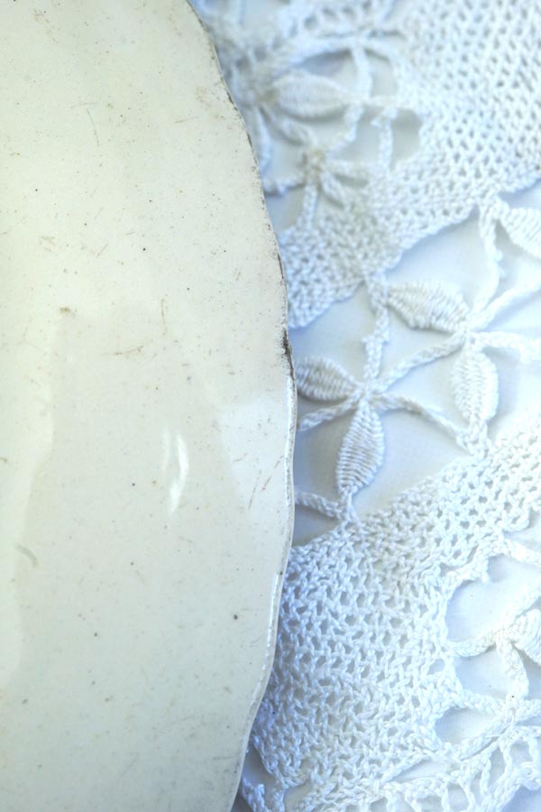 針刺し　リボン　ロンシャン平皿プレート【売約済み】 針刺し リボン ロンシャン平皿プレート【売約済み】