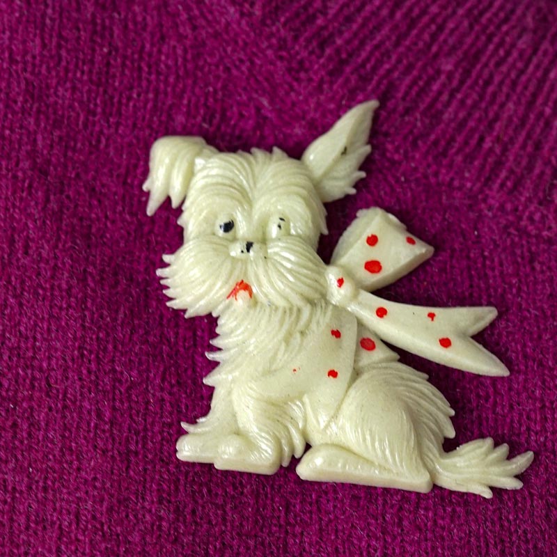1960s～ Lea Stein リアスタン セルロイド ドッグ 犬 ブローチ 1960s～ Lea Stein リアスタン セルロイド ドッグ 犬 ブローチ