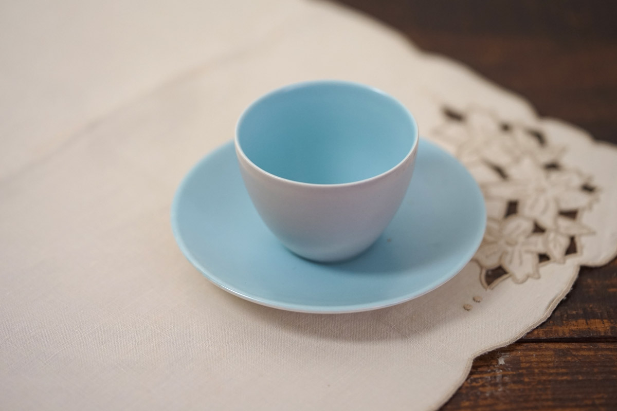 �ڥ����ꥹ������ơ�����Poole Pottery�ʥס��롦�ݥ��꡼��Twintone ���奬���ܥ��������������Dove Grey & Sky Blue��gc-1934