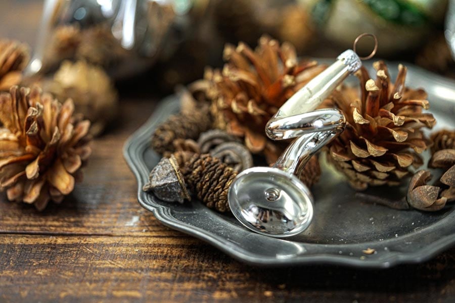 アンティーク吹きガラスのラッパのオーナメント7.6cm gx-585の通販