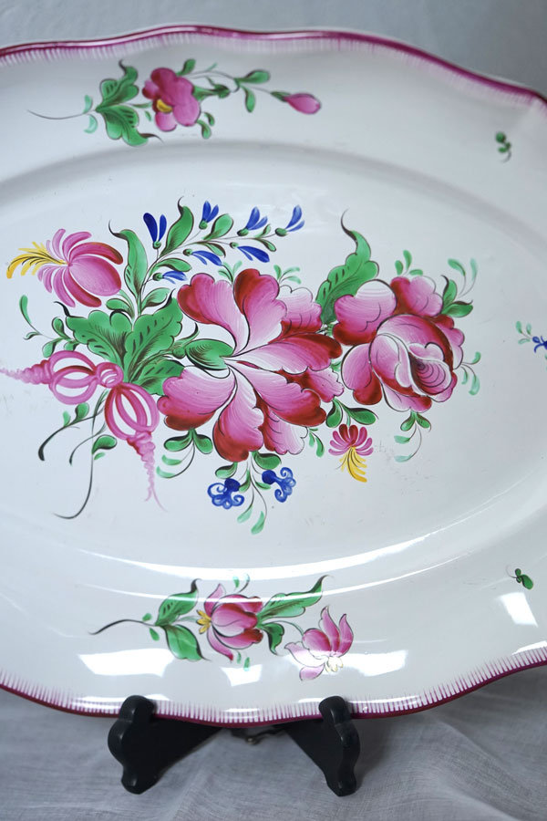 フランスアンティーク St. Clement サンクレモン ハンドペイントの花