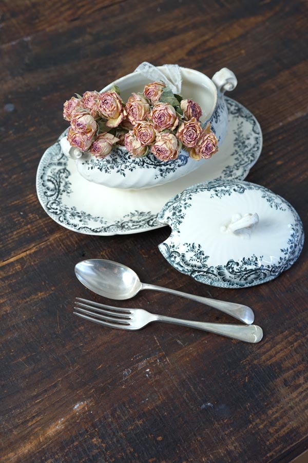 old Gienの美しい蓋つきソーシエール19C後期頃 gc-1542の通販