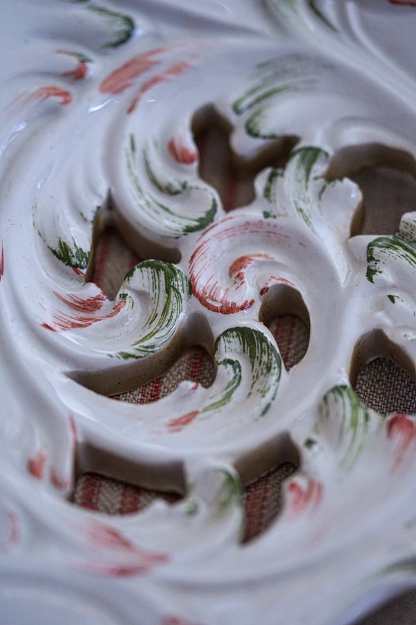 アンティークフランス ハンドル付きディープボウル インディゴ花柄深皿 美しい貫入 ロココ調の優雅なハンドペイントの深皿26×5cm gc-1495の通販