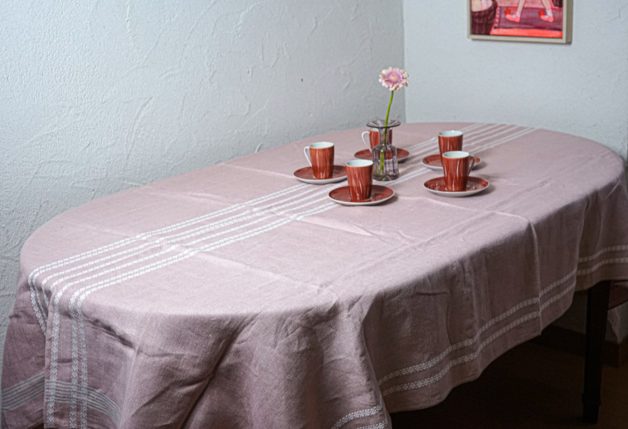 �����ȥ˥��Υ�����ơ�����ͥ󡦥ơ��֥륯���� ��1960-80s�ۡ�145��203cm�ˡ�gli-0394