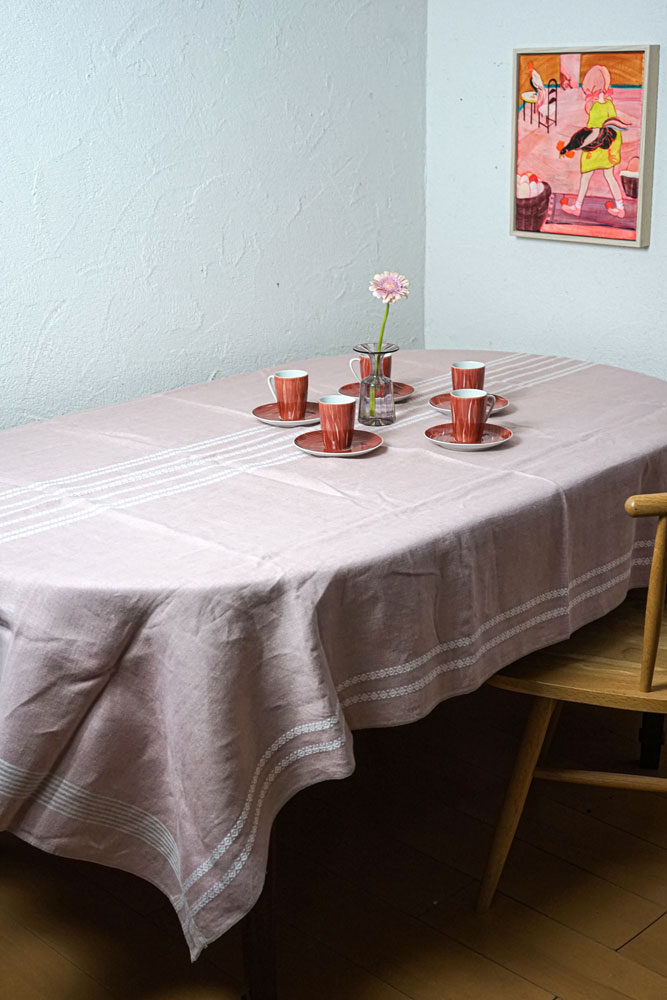 �����ȥ˥��Υ�����ơ�����ͥ󡦥ơ��֥륯���� ��1960-80s�ۡ�145��203cm�ˡ�gli-0394