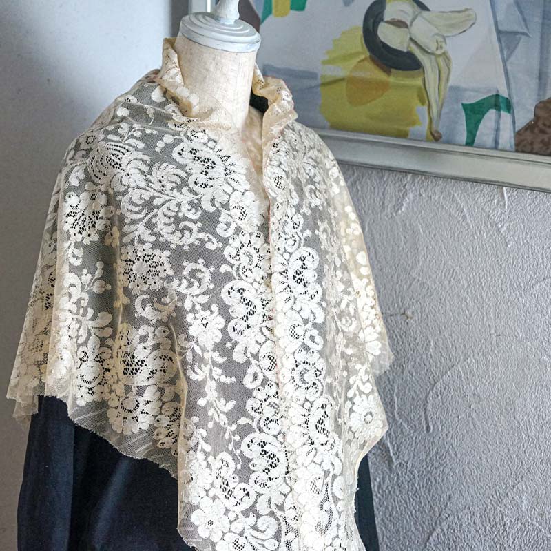 なショール ヤフオク! - 1901年製 フランス アンティーク レース