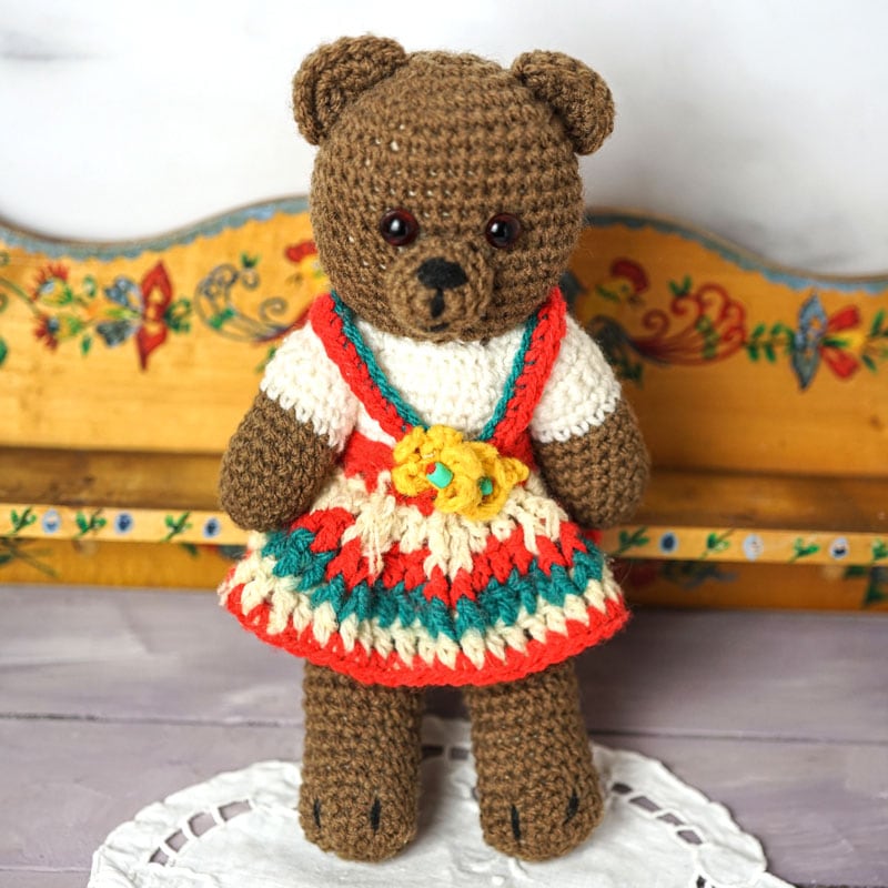 ヴィンテージ】1960－70年代 イギリスの編みぐるみのクマちゃん 24cm