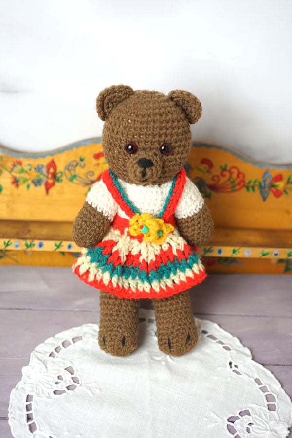 ヴィンテージ】1960－70年代 イギリスの編みぐるみのクマちゃん 24cm