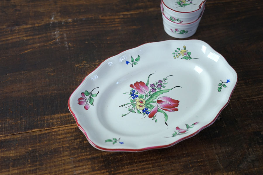 �ե�󥹤Υ��ͥӥ�K&G�μ����ܥ��˥��륪���Х�ץ졼��30.5��22cm 1900ǯ�� gc-1734