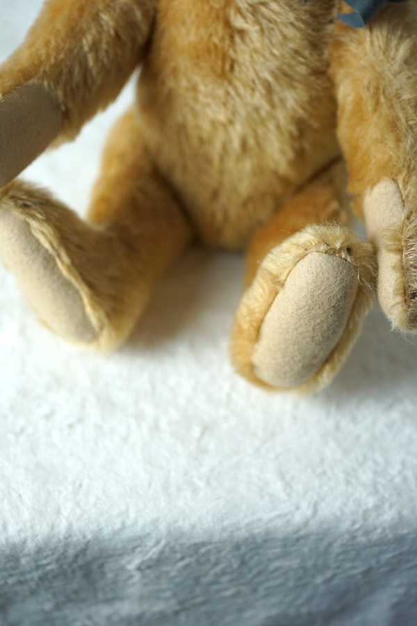 アンティークシュタイフのクッキー色のテディ―ベア33cm 1960年代頃gt