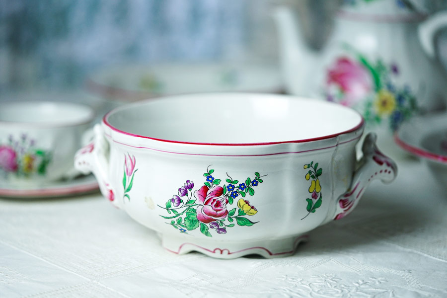 �ե�󥹤Υ��ͥӥ�K&G�μ����ܥ��˥���ܡ���W20��27��H10cm����20cm 1900ǯ�� gc-1742