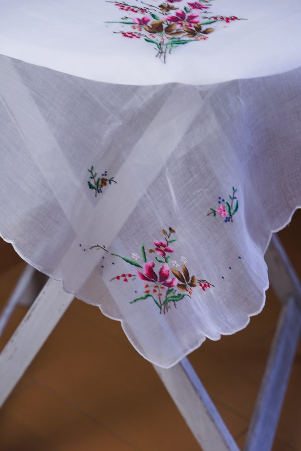 �����ꥹ�Υѥ��ʥåץ륯�����˼�ɽ��Υơ��֥륯����88��87cm ge-1084