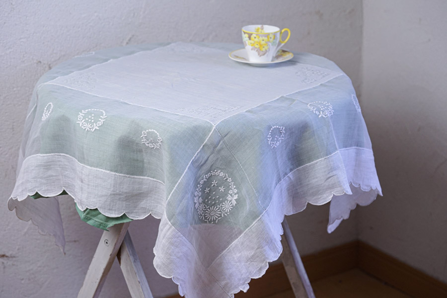 �����ꥹ�Υѥ��ʥåץ륯�����˼�ɽ��Υơ��֥륯����86��87cm ge-1085