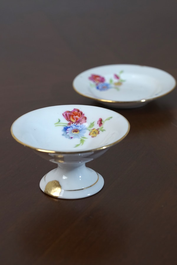 金継ぎ＋フランスのディネットのコンポティエと深皿セット gc-1913の