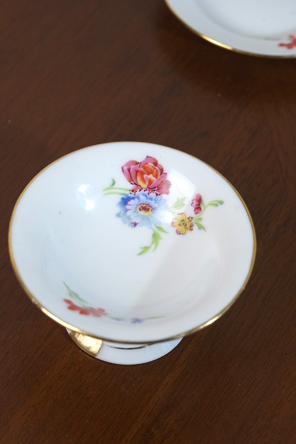 金継ぎ＋フランスのディネットのコンポティエと深皿セット gc-1913の