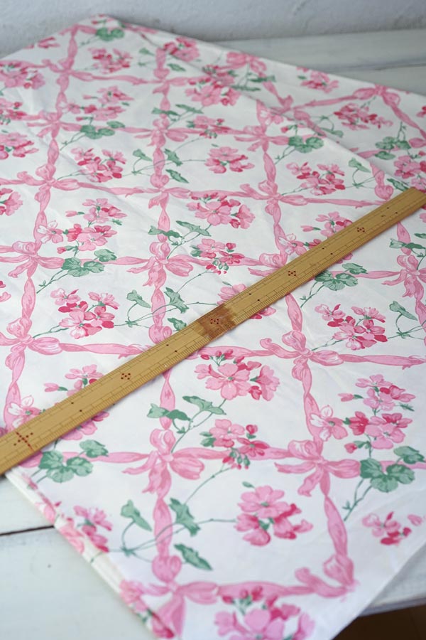 �����ꥹ�Υԥ󥯤Τ��֤Υ���ƥ��ꥢ�ե��֥�å�W140��50cm 1960ǯ�庢 gf-912