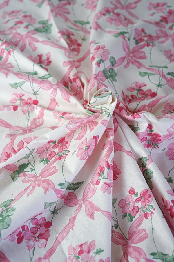 �����ꥹ�Υԥ󥯤Τ��֤Υ���ƥ��ꥢ�ե��֥�å�W140��50cm 1960ǯ�庢 gf-912