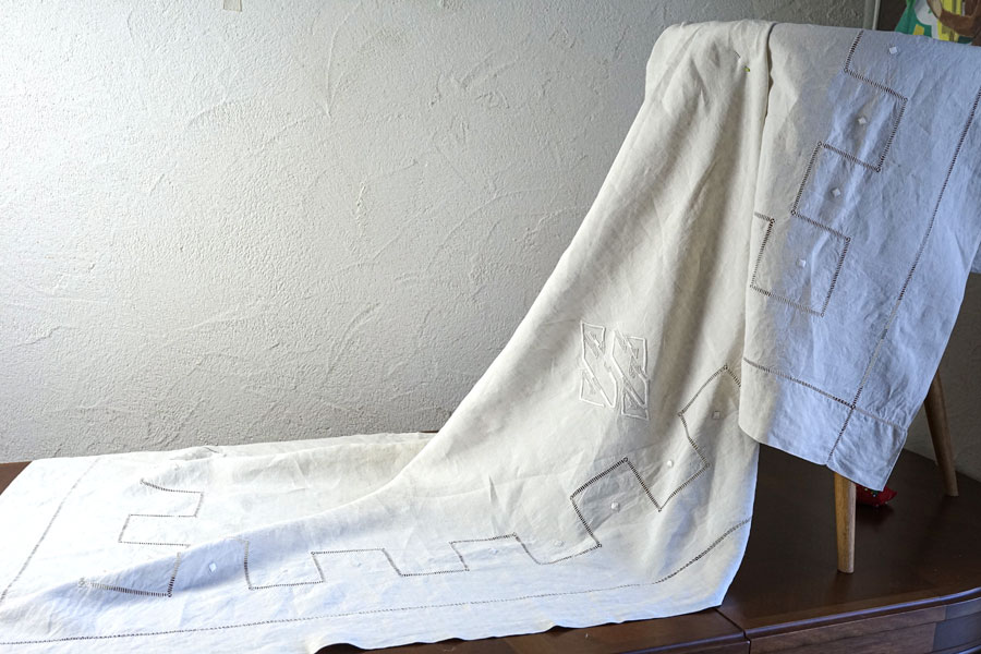 1920ǯ�庢�Υե�����ۥ磻�ȥ���ɽ��Ρ֥ɥ�סʥ٥åɥ�ͥ��W220��105cm��gli-0374