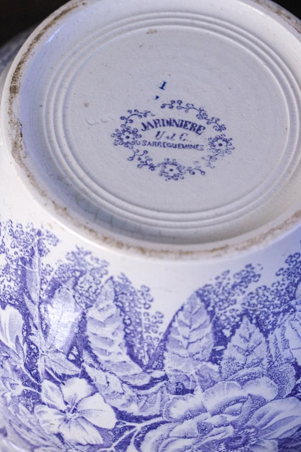 アンティーク ピシェ JARDINIERE フランス サルグミンヌ製 U&C