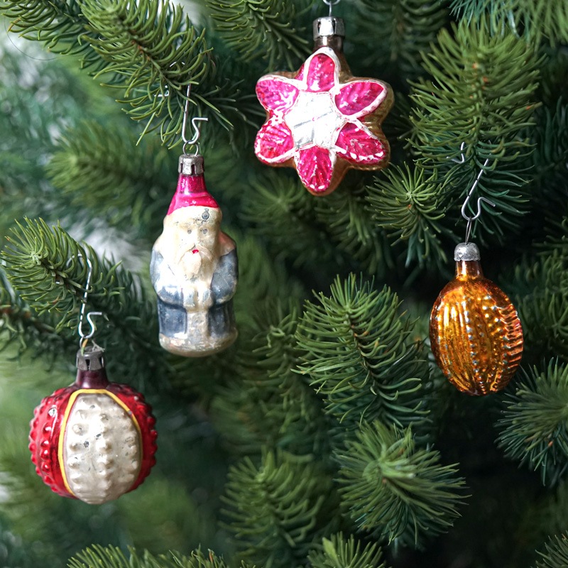 25 製ガラス　クリスマスオーナメント 12個セット ピンク　高級品 12/21まで20％OFF】ポーランドの吹きガラスクリスマス ミニ