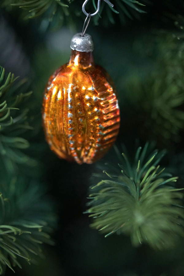 ポーランドの吹きガラスクリスマス ミニオーナメント4個セット1940-50