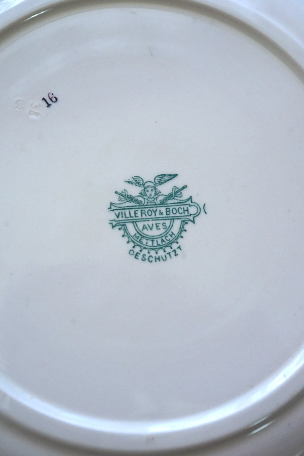 �ӥ�������ܥå�Villeroy��Boch Aves Mettlach��Ļ��ʿ��1915ǯ�� 24.5cm gc-1376