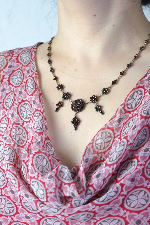 ����ƥ������������Υ����ͥåȥե��ͥå��쥹50cm 1920-30ǯ�� ga-1227