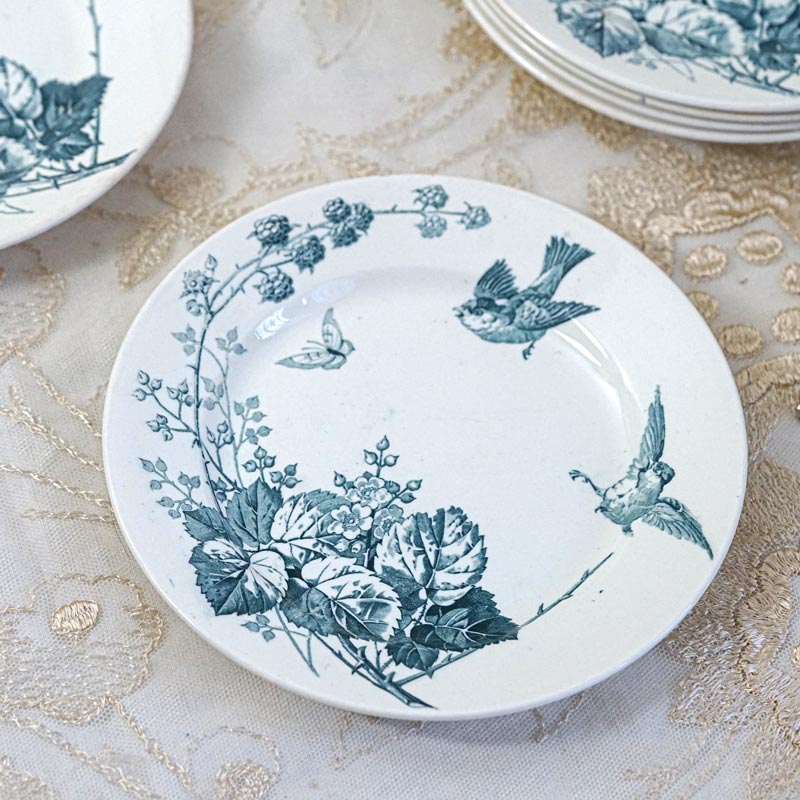 アンティークリュネヴィルK&G ロンスLuneville ronce平皿21.5