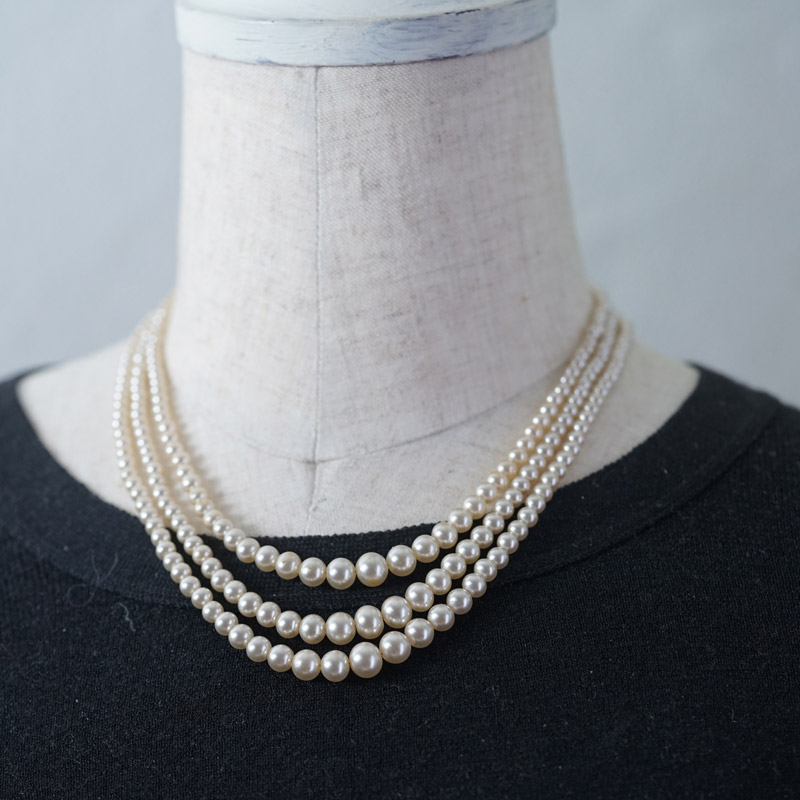 ������ơ������饹�ѡ���3Ϣ�ͥå��쥹44��48.5cm ga-1004