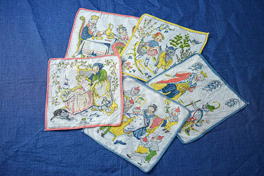 �ե�󥹤Υ����Ƹ�å��꡼���Υϥ󥫥�5�祻�å� 20.5��20.5cm1950ǯ�塡���-851