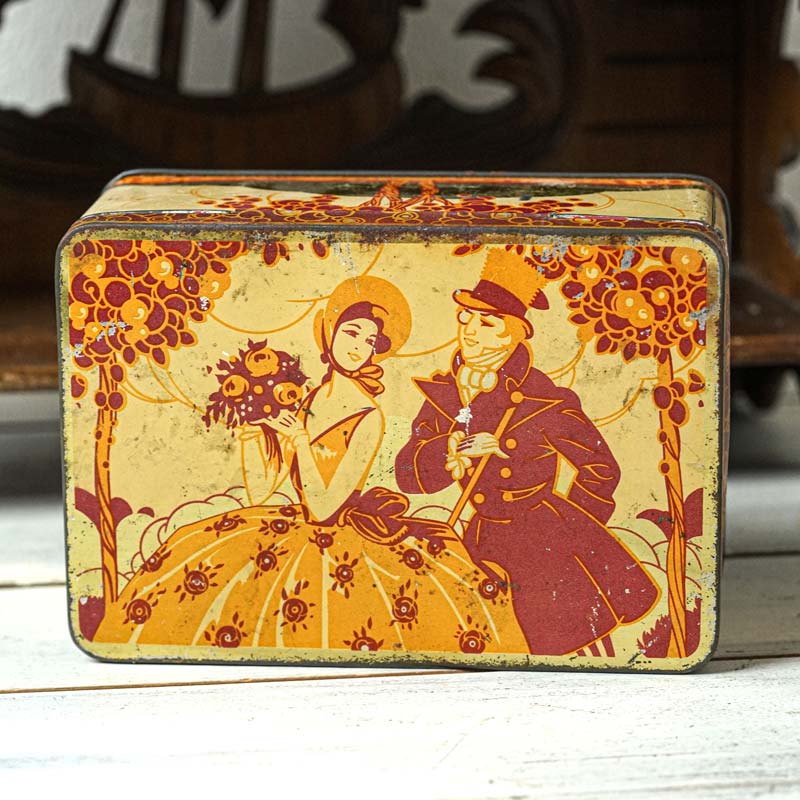 ����������2�ͤΥƥ����17.5��12��7.5cm 1950ǯ�庢 gk-616