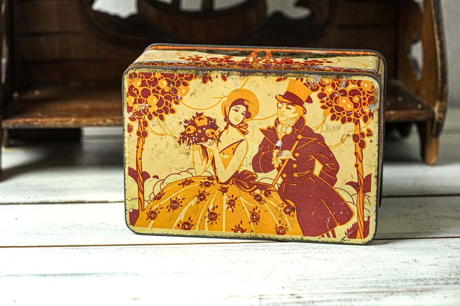 ����������2�ͤΥƥ����17.5��12��7.5cm 1950ǯ�庢 gk-616