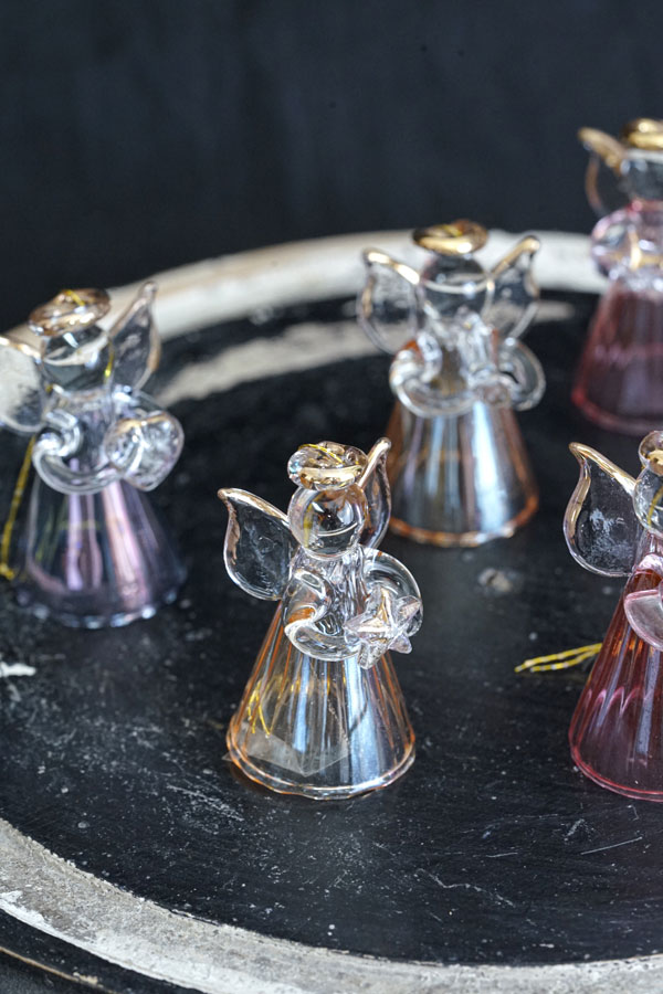 リバティ クリスマスガラス細工の天使オーナメント6個セット gx-542の