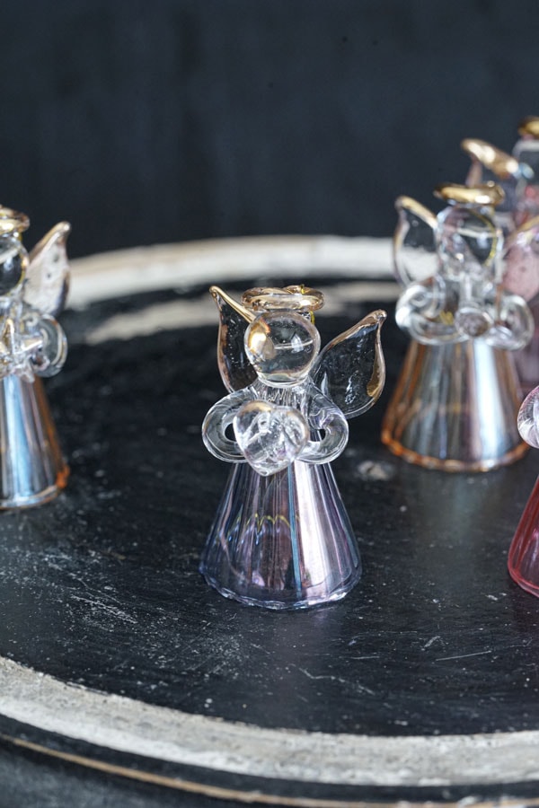 リバティ クリスマスガラス細工の天使オーナメント6個セット gx-542の