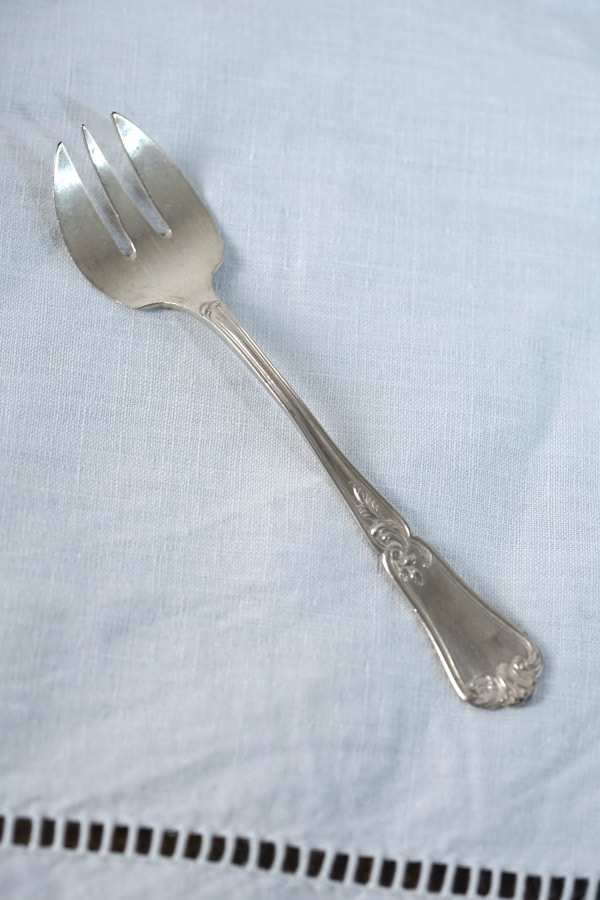 フランスアンティーク　オイスターフォーク5本セット 旬の牡蠣に添える！フランス製シルバープレート オイスターフォーク（5