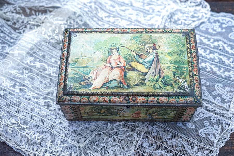【美品】INCOLAY STONE ジュエリーボックス　ユニコーン　人工石　彫刻 Vintage Stone Incolay Unicorn in the Forest Carved Box, Pink