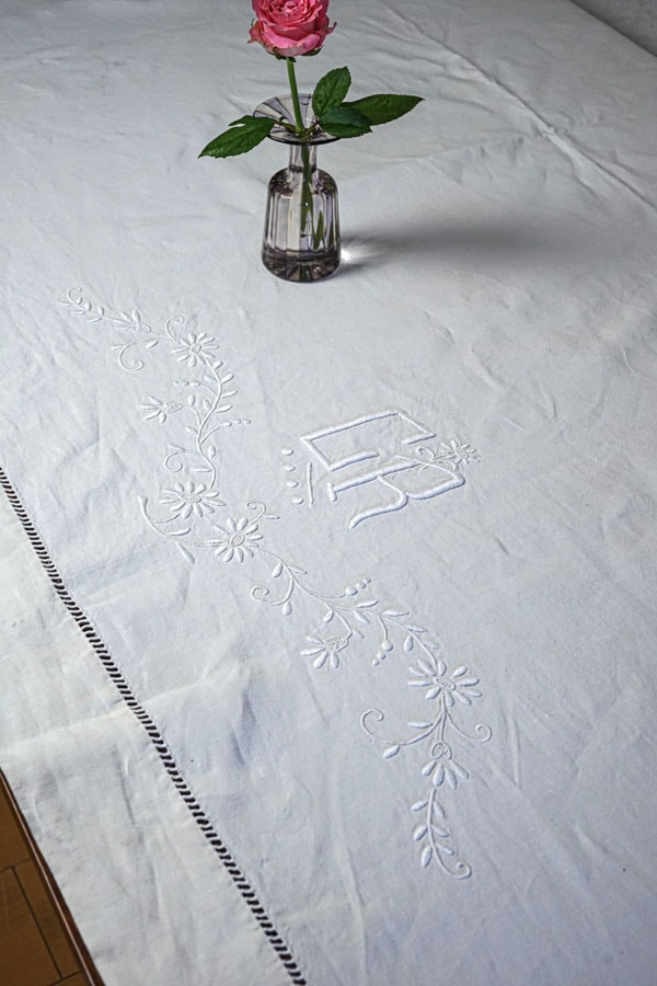 19C�����Υե�����ۥ磻�ȥ���ɽ��Ρ֥ɥ�סʥ٥åɥ�ͥ��W208��280cm gli-0380