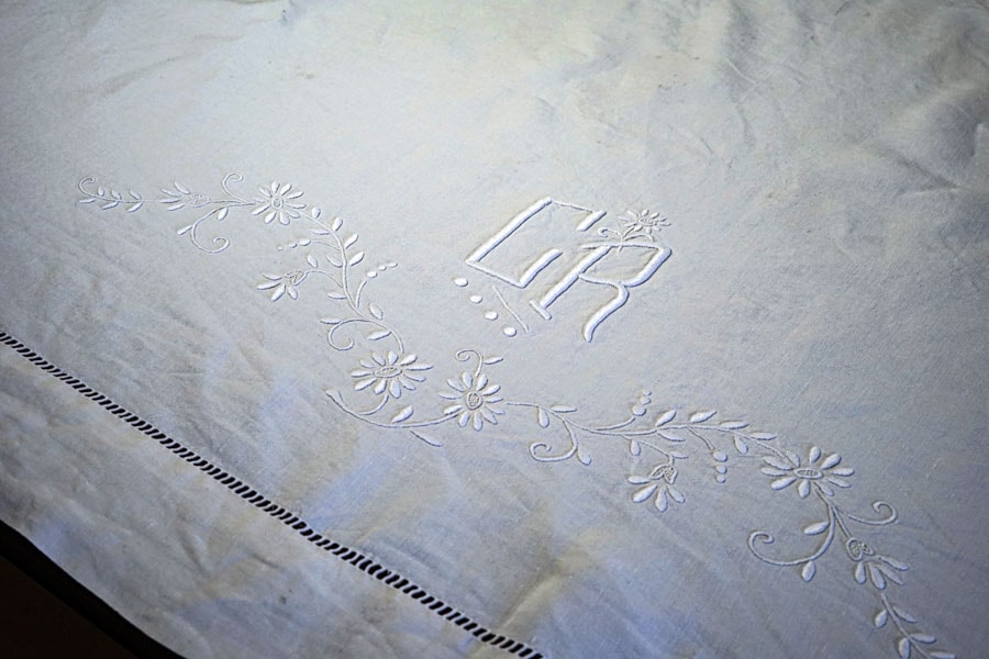 19C�����Υե�����ۥ磻�ȥ���ɽ��Ρ֥ɥ�סʥ٥åɥ�ͥ��W208��280cm gli-0380