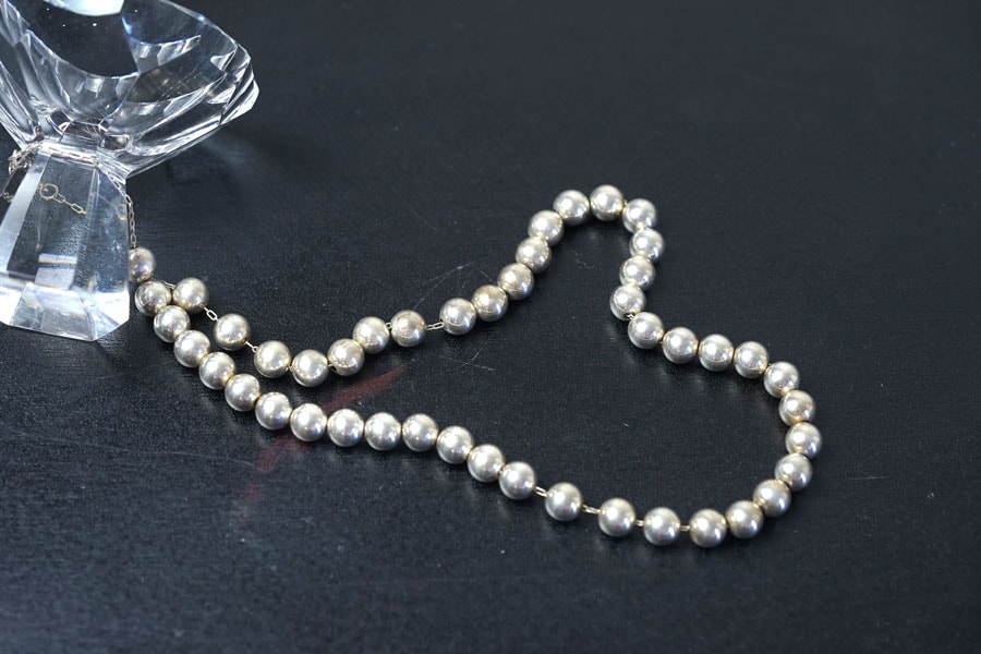 �����Ĥ�Υ����奢�����ʤˡ��ᥭ�����󥷥�С�925 �ѡ���ͥå��쥹 8mm�� 48cm ga-1267