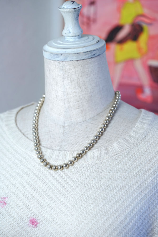 �����Ĥ�Υ����奢�����ʤˡ��ᥭ�����󥷥�С�925 �ѡ���ͥå��쥹 8mm�� 48cm ga-1267