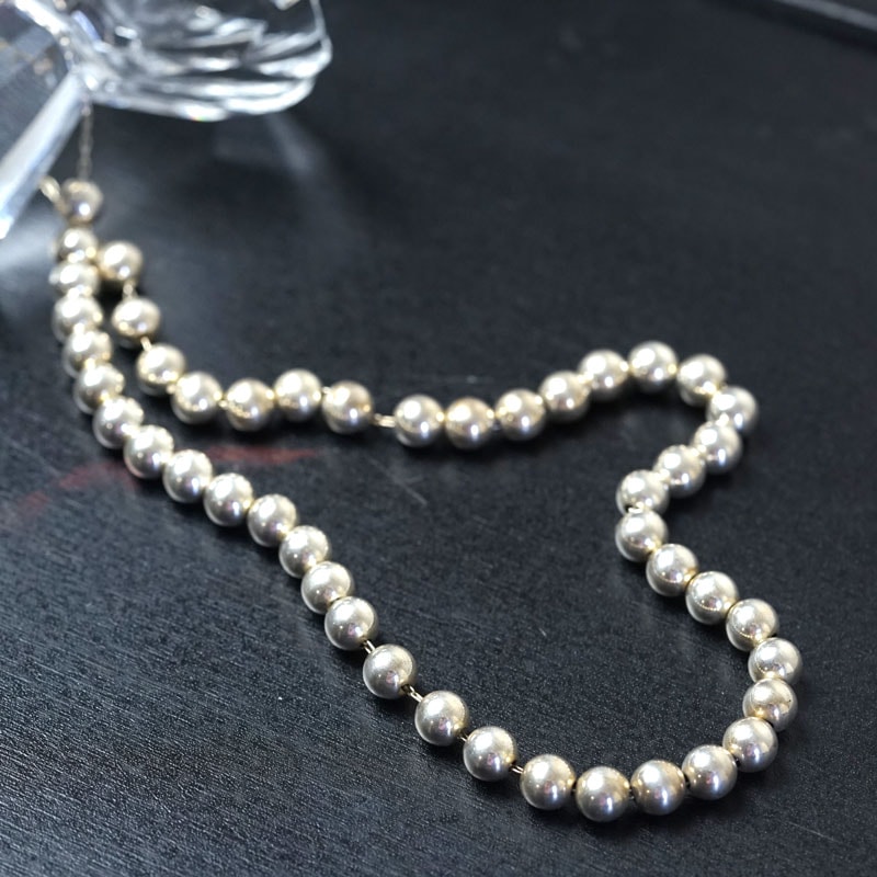 �����Ĥ�Υ����奢�����ʤˡ��ᥭ�����󥷥�С�925 �ѡ���ͥå��쥹 8mm�� 48cm ga-1267