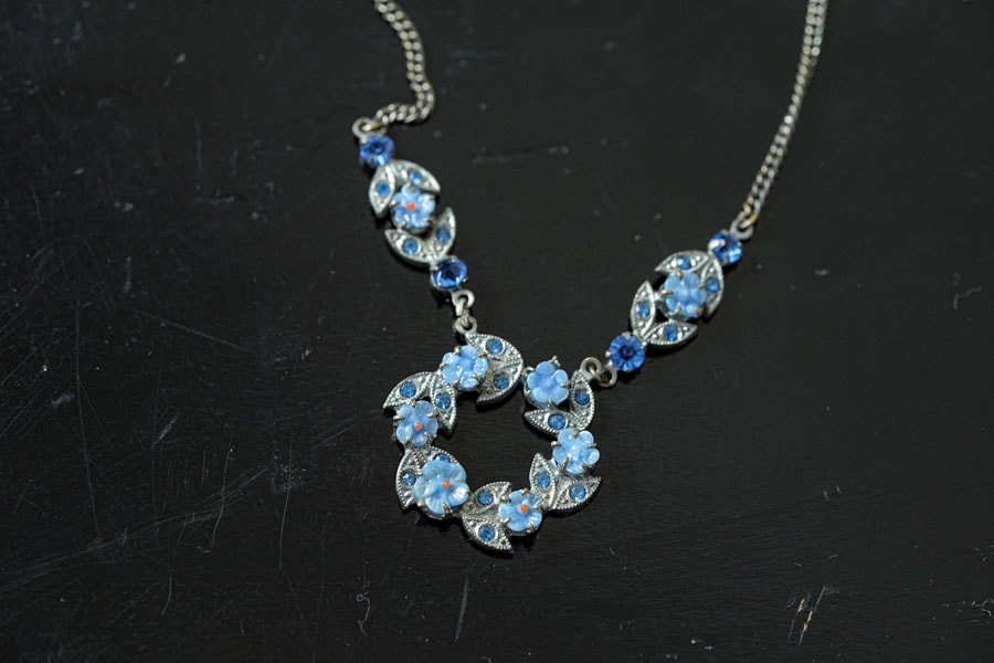 �����ꥹ�Υե����饹������դΥͥå��쥹41cm 1930ǯ�� ga-1098