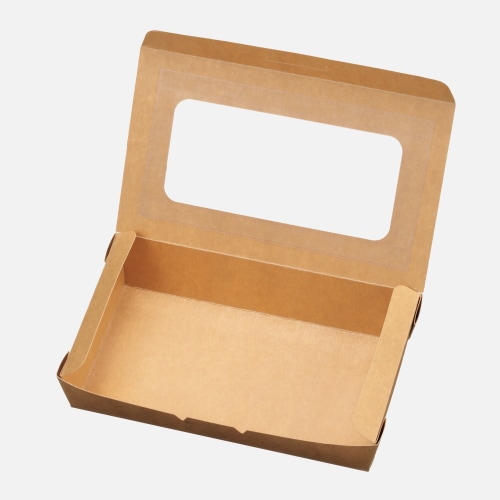 フードパック・ボックス KMフードパック 特大 窓有 ナチュラル