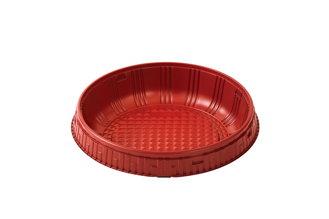 どんぶり・麺容器　KNB-200中皿アサ　赤
