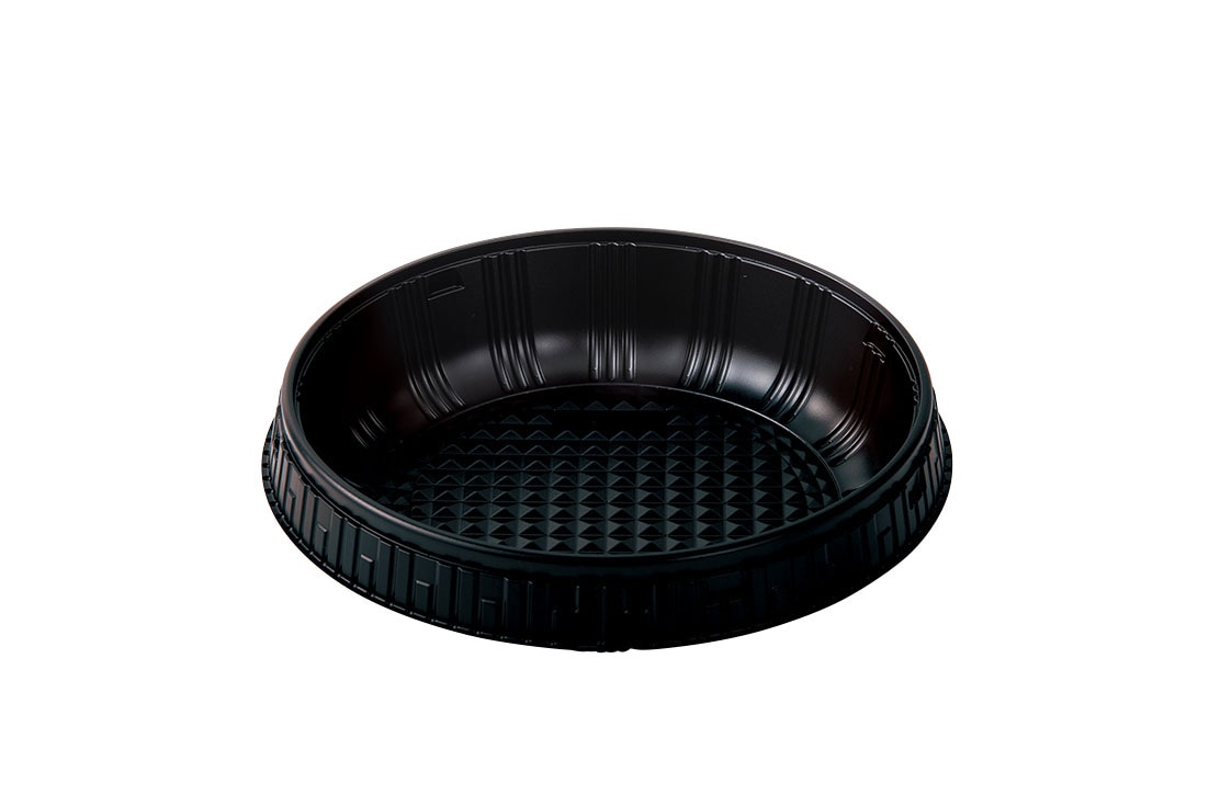 どんぶり・麺容器　KNB-200中皿アサ　黒