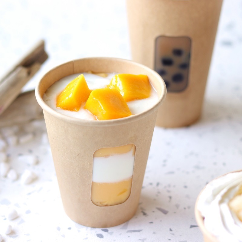 紙コップ・フタ　KMT-10窓有　ナチュラル