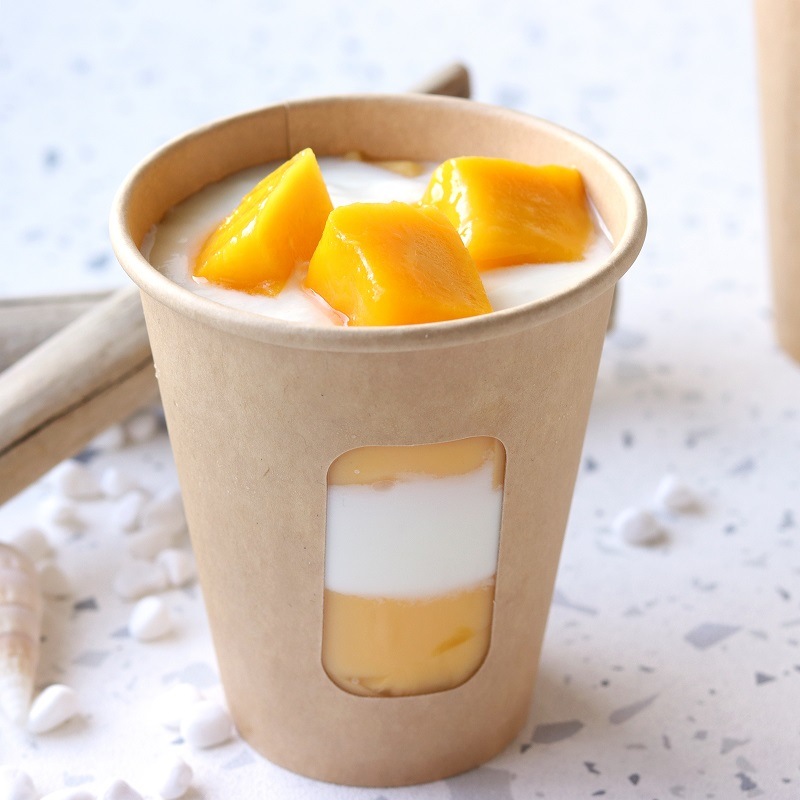 紙コップ・フタ　KMT-10窓有　ナチュラル